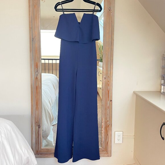 Power of Love Navy Blue Strapless Jumpsuit - Picture 7 of 8